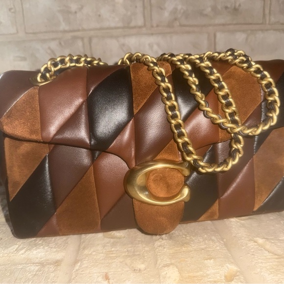 Coach Patchwork Leather Shoulder Bag - Picture 2 of 16